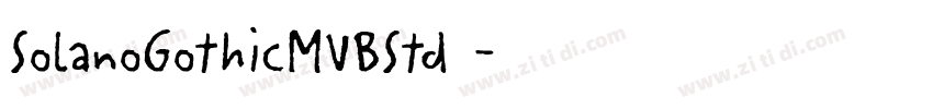 SolanoGothicMVBStd 字体转换
